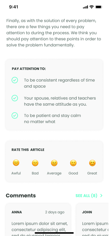 Pay attention to section
